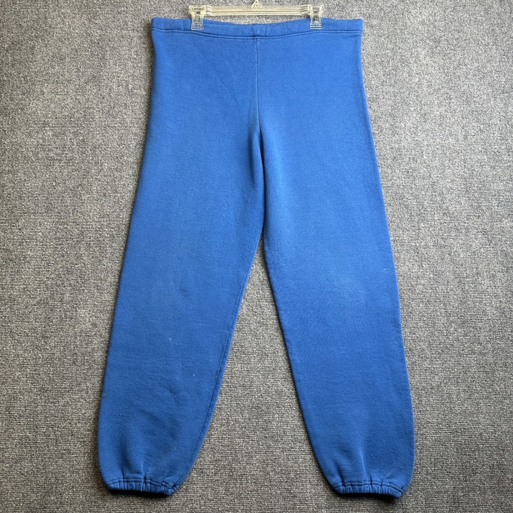 Vintage Russell Athletic Sweatpants Mens Large Blue Joggers Loungewear 90s USA